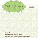Taylor'd Events by Jennifer - April 2010 Newsletter